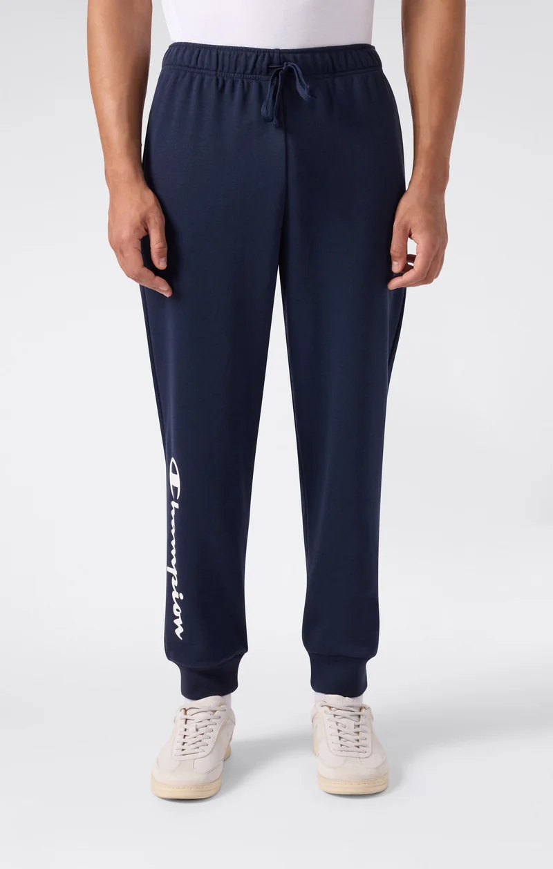 Men’s Lightweight Jogger Pants with Rib Cuffs and Maxi Printed Logo