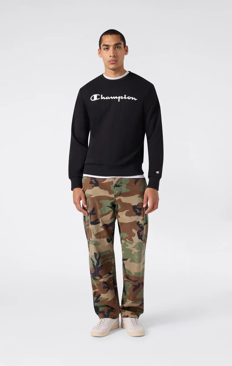 Men’s Lightweight Crewneck Sweatshirt with Maxi Printed Logo
