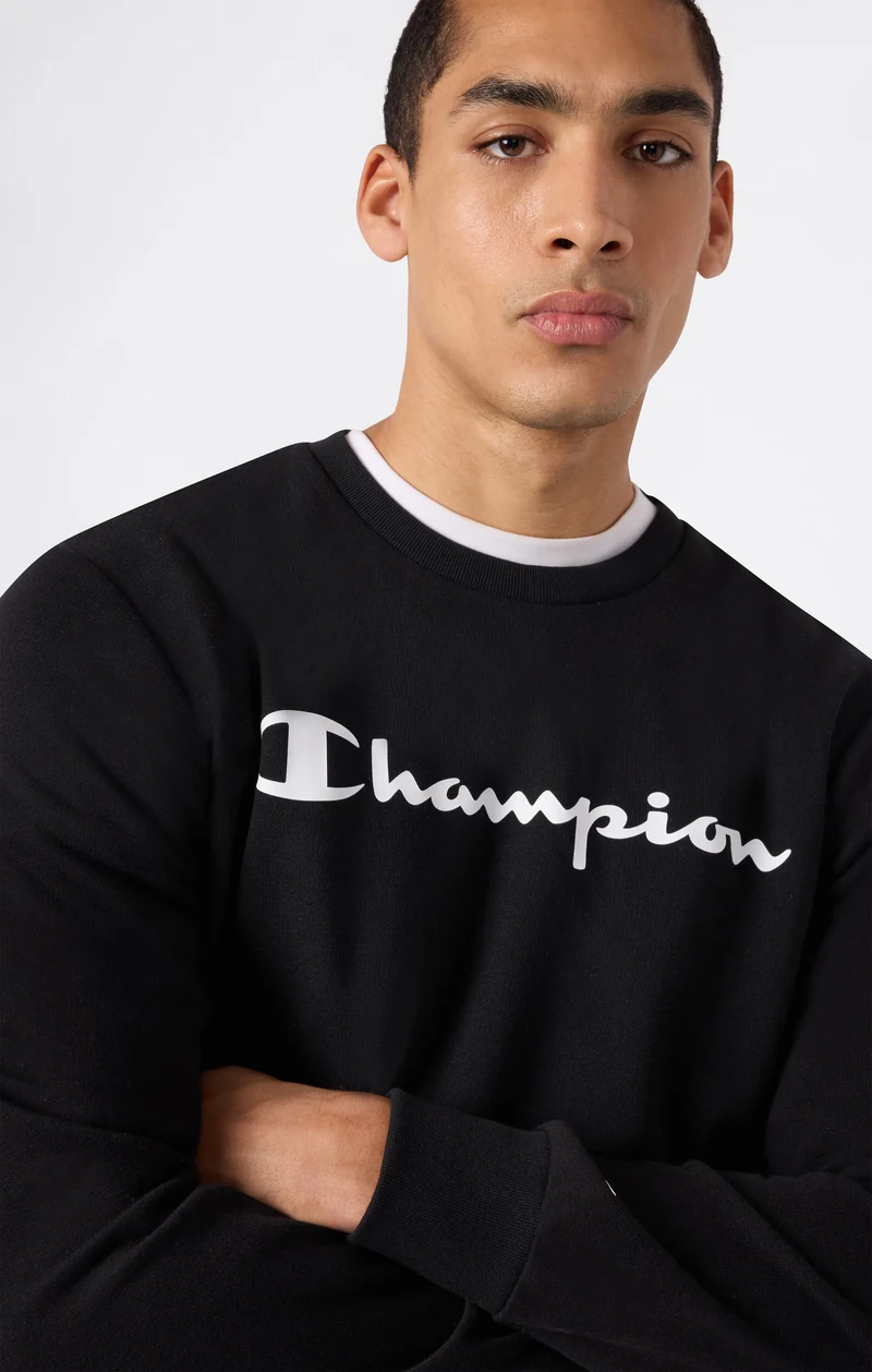 Men’s Lightweight Crewneck Sweatshirt with Maxi Printed Logo