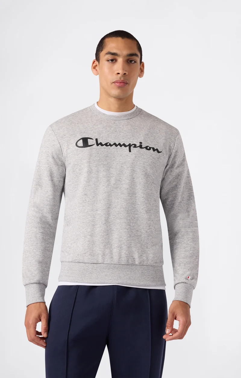 Men’s Lightweight Crewneck Sweatshirt with Maxi Printed Logo