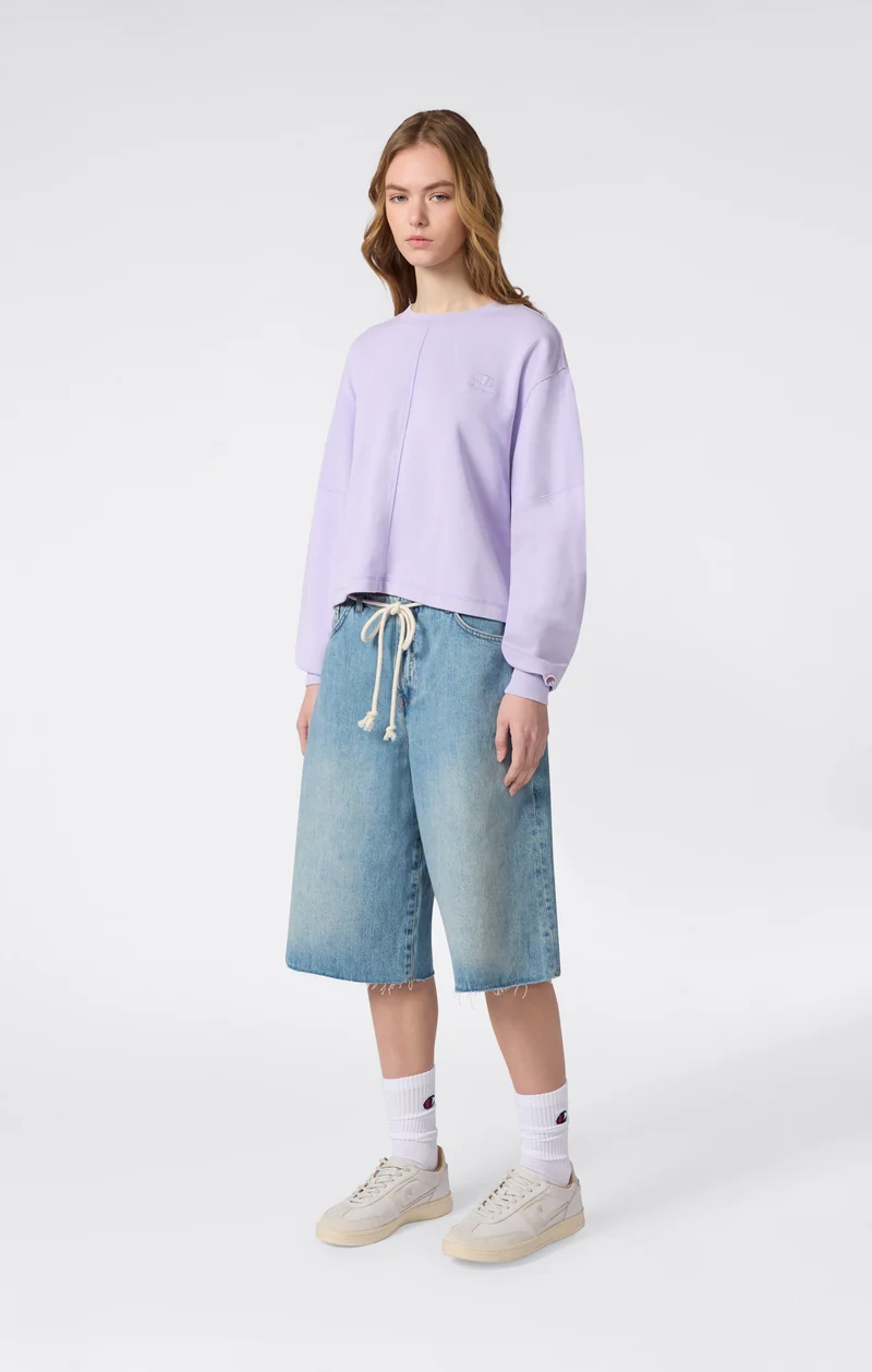 Women’s Washed Effect Crewneck Sweatshirt Icons