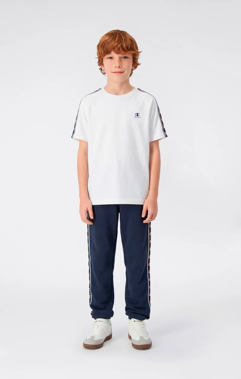 Boys’ Crewneck T-Shirt with Tape Logo