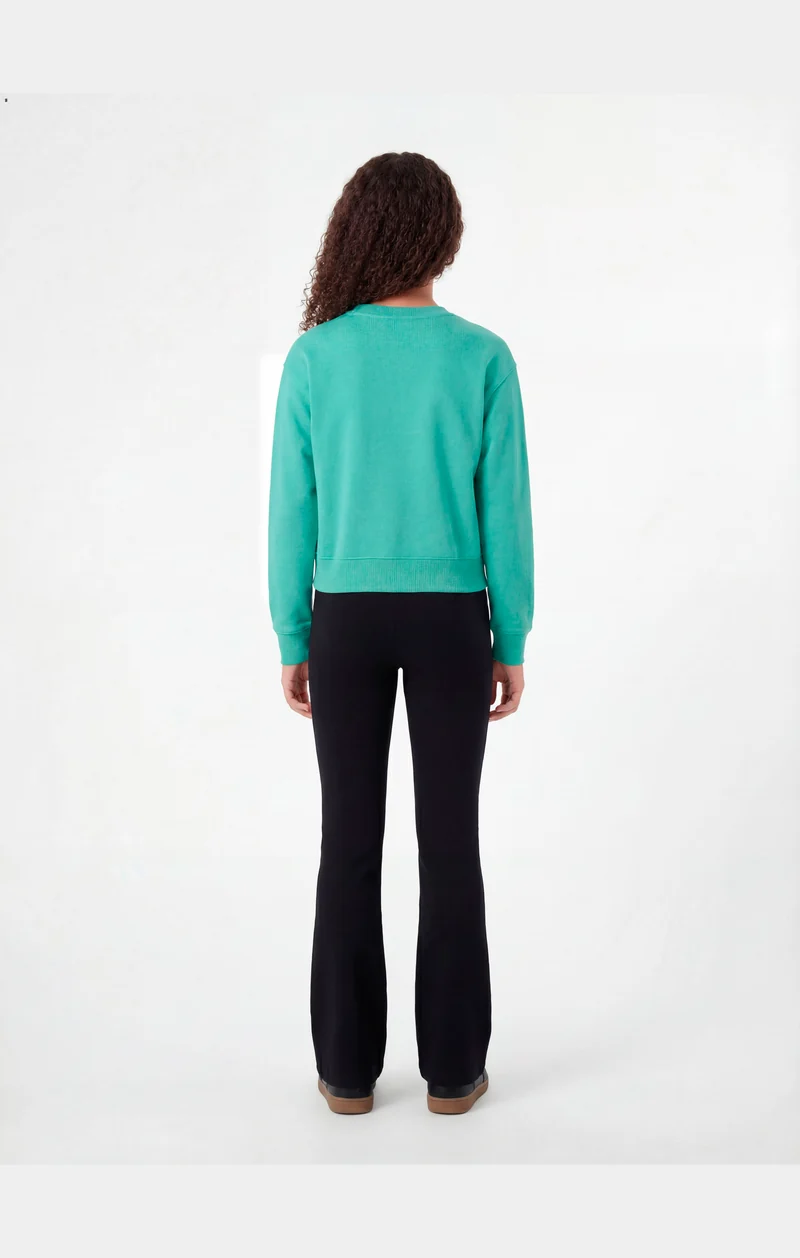 Girls’ Crewneck Sweatshirt and Pants Tracksuit with Graphic