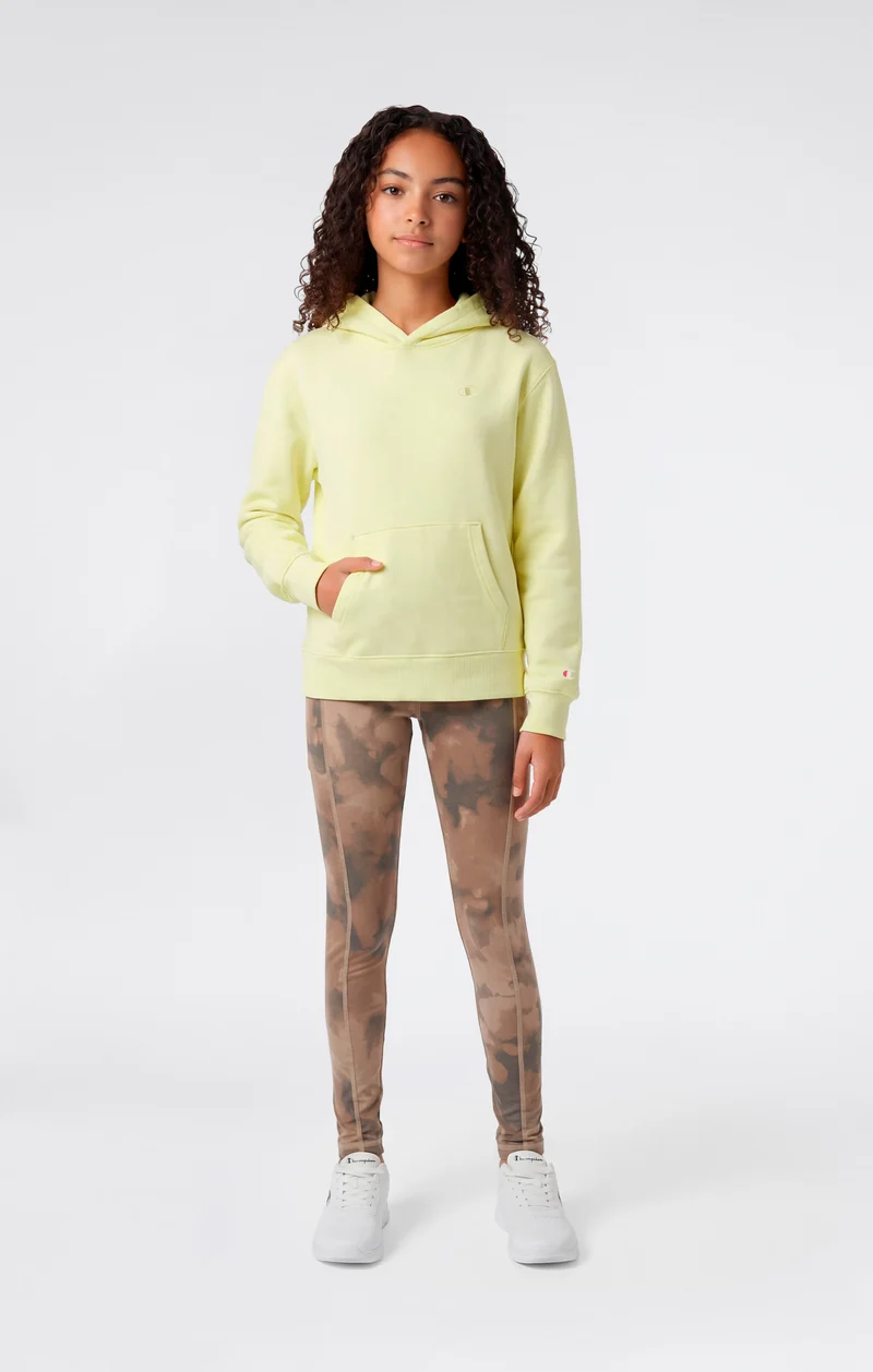 Girls’ Lightweight Hooded Sweatshirt with Tonal Embroidered “C” Logo Icons