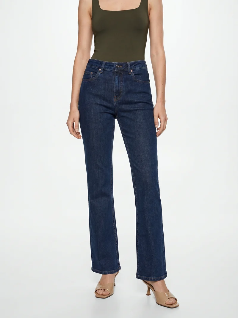 Jeans bootcut 5 tasche regular waist - DENIM SCURO
