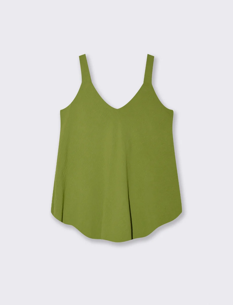 Abito corto con applicazioni sulle bretelle - Verde pistacchio