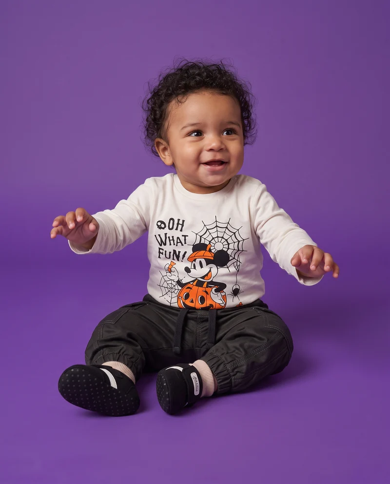 T shirt Halloween Topolino manica lunga - Bianco latte