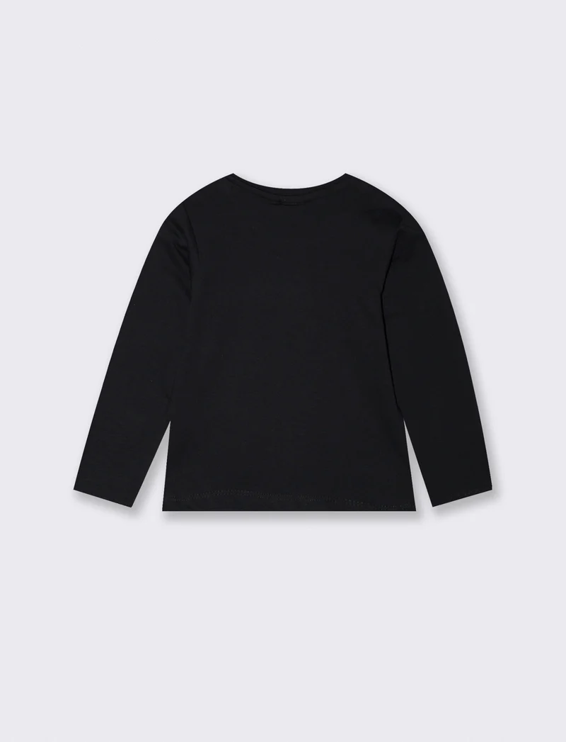T shirt Halloween Topolino manica lunga - Nero