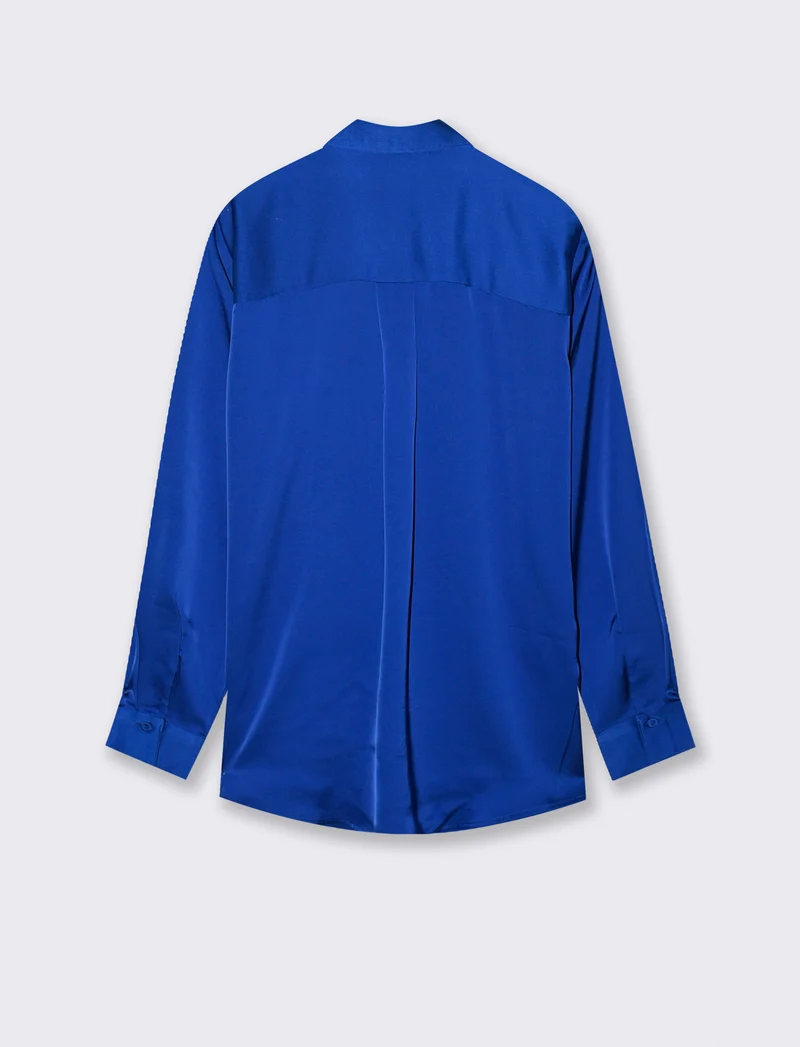 CAMICIA IN SATIN - Royal
