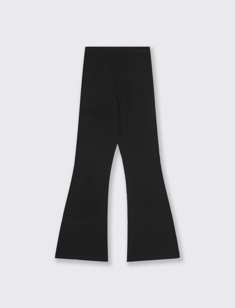 PANTALONE FLARE IN PUNTO MILANO - Nero