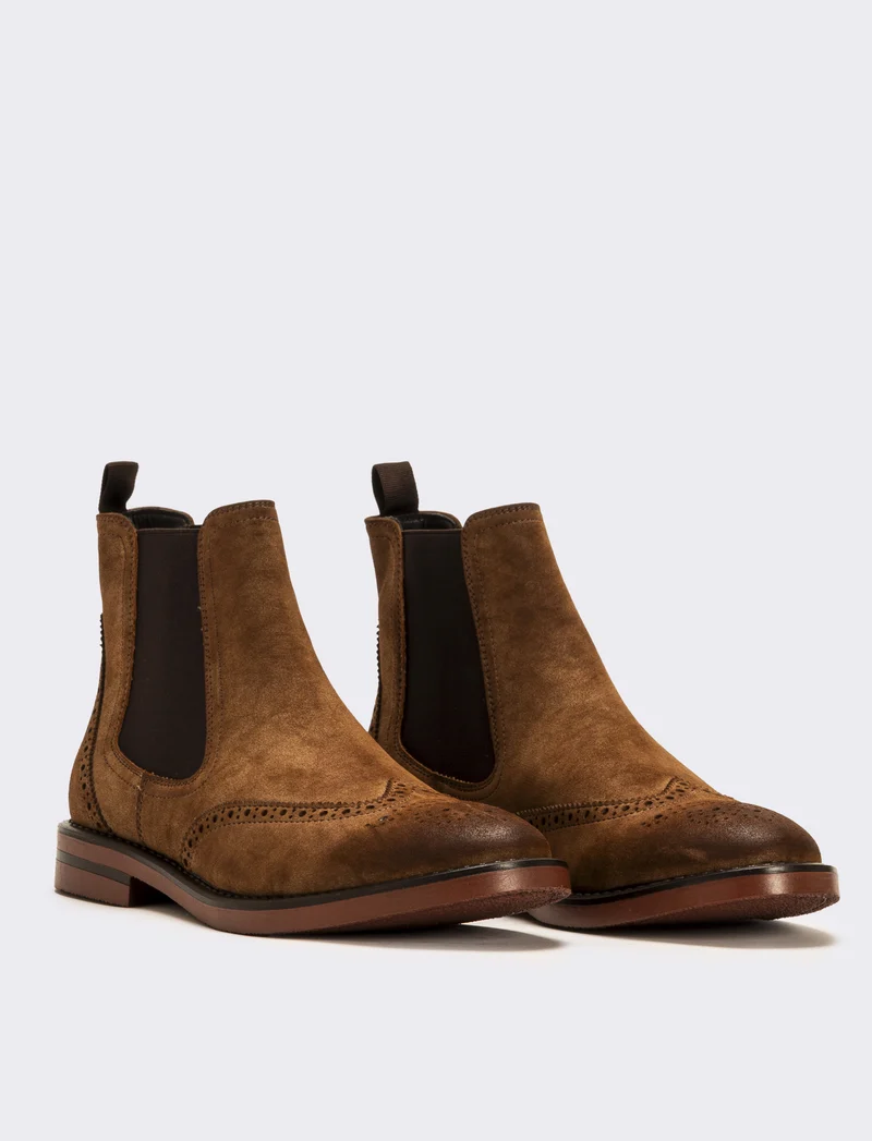Stivale con ornamento da uomo - Marrone