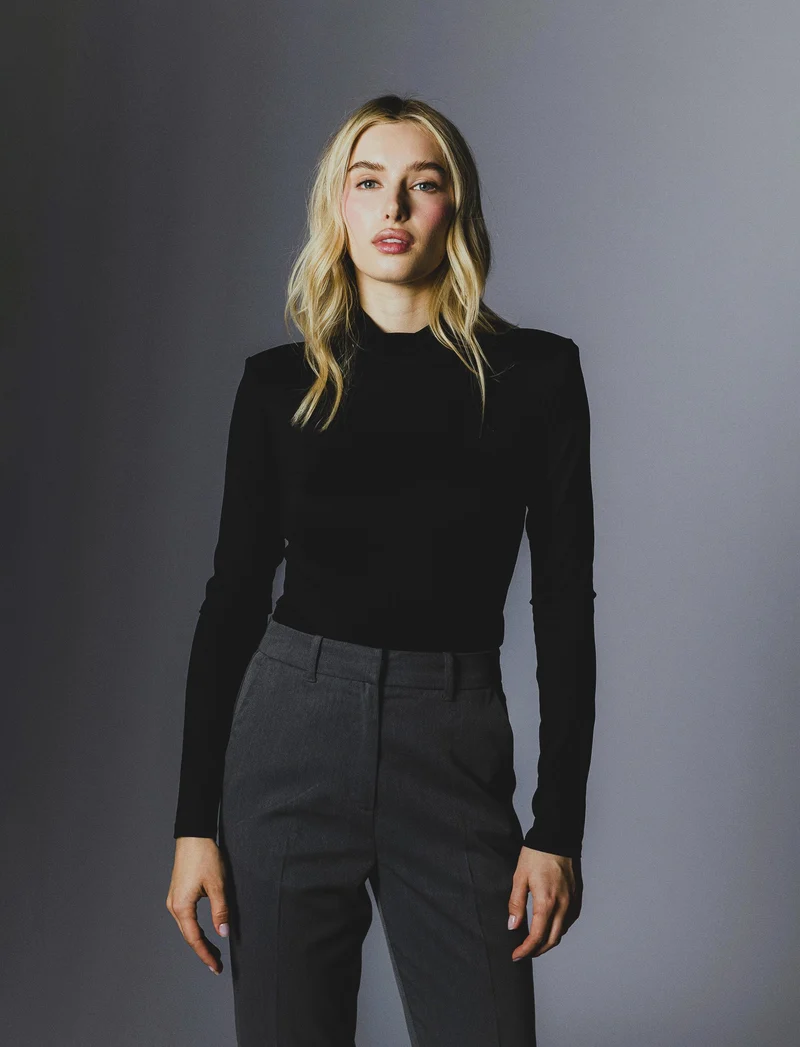 BODY CON SPALLINE - Nero