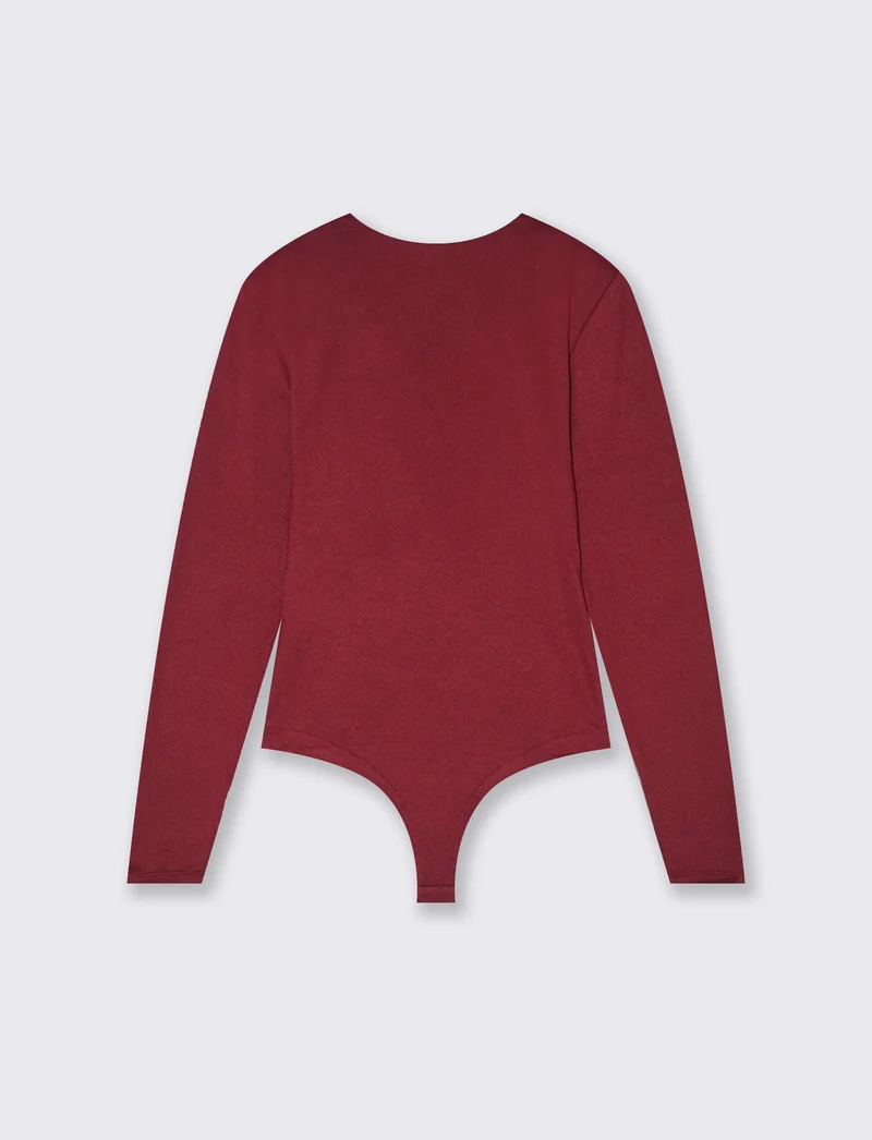 BODY CON SCOLLO A V - Vinaccia