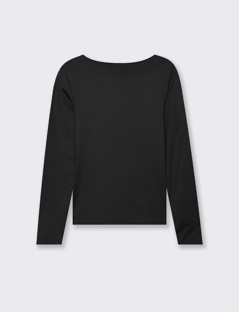 T-SHIRT MANICA LUNGA - Nero