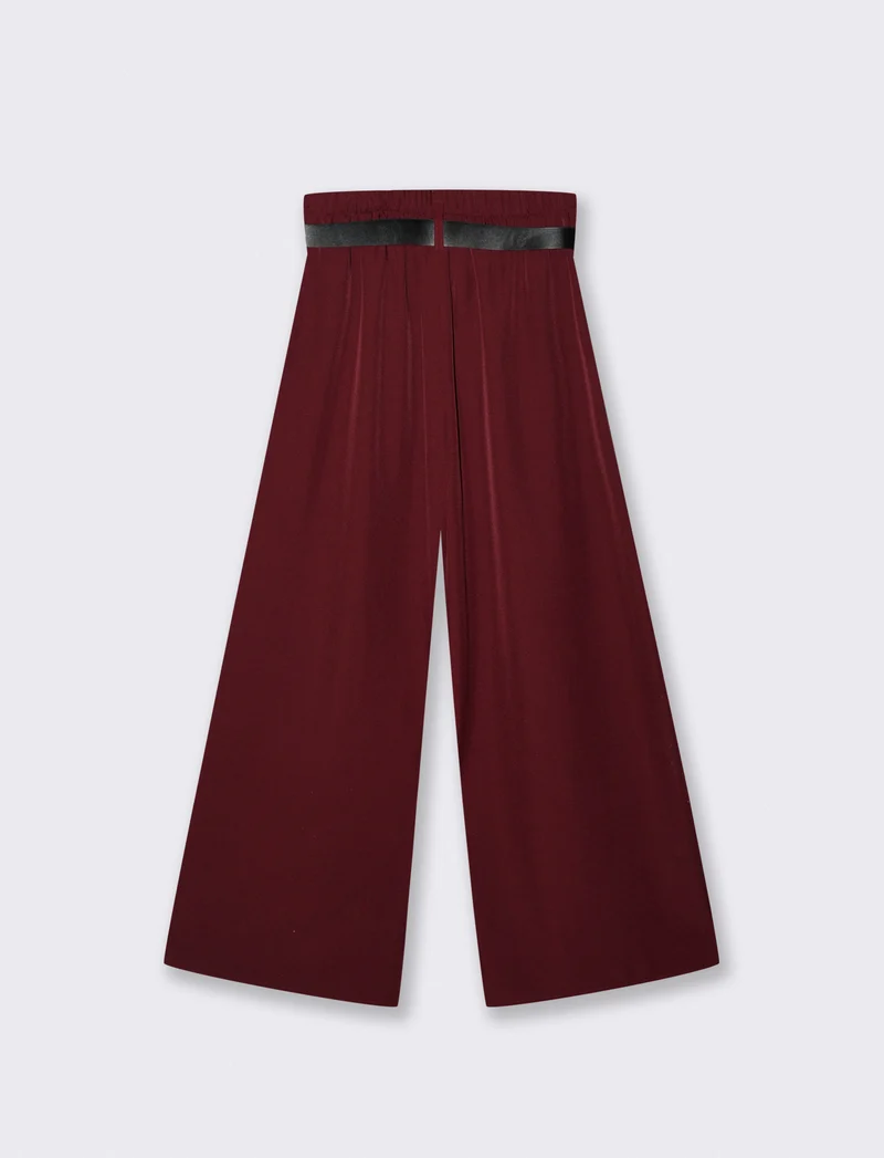 PANTALONE CON CINTURA - Bordeaux