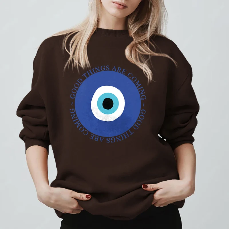Olivenorma Vintage Klassisches Sweatshirt mit bösem Blick