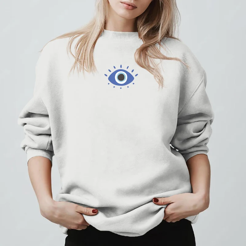 Olivenorma Trendy Demon Eye Quote Sweatshirt