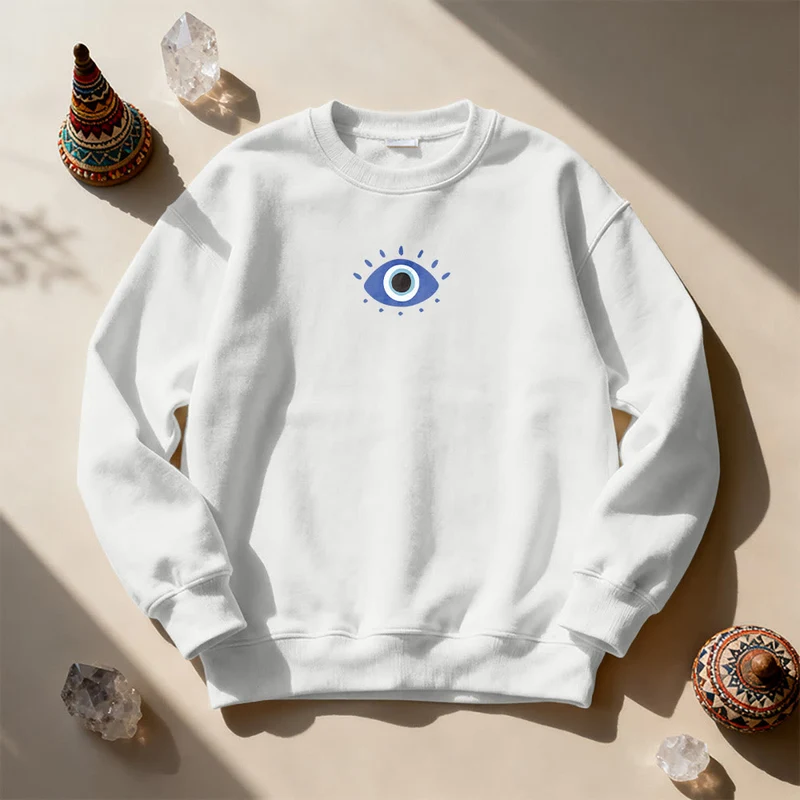 Olivenorma Trendy Demon Eye Quote Sweatshirt