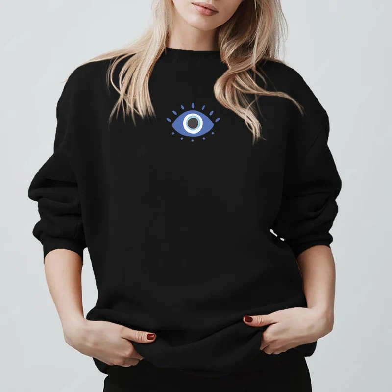 Olivenorma Trendy Demon Eye Quote Sweatshirt