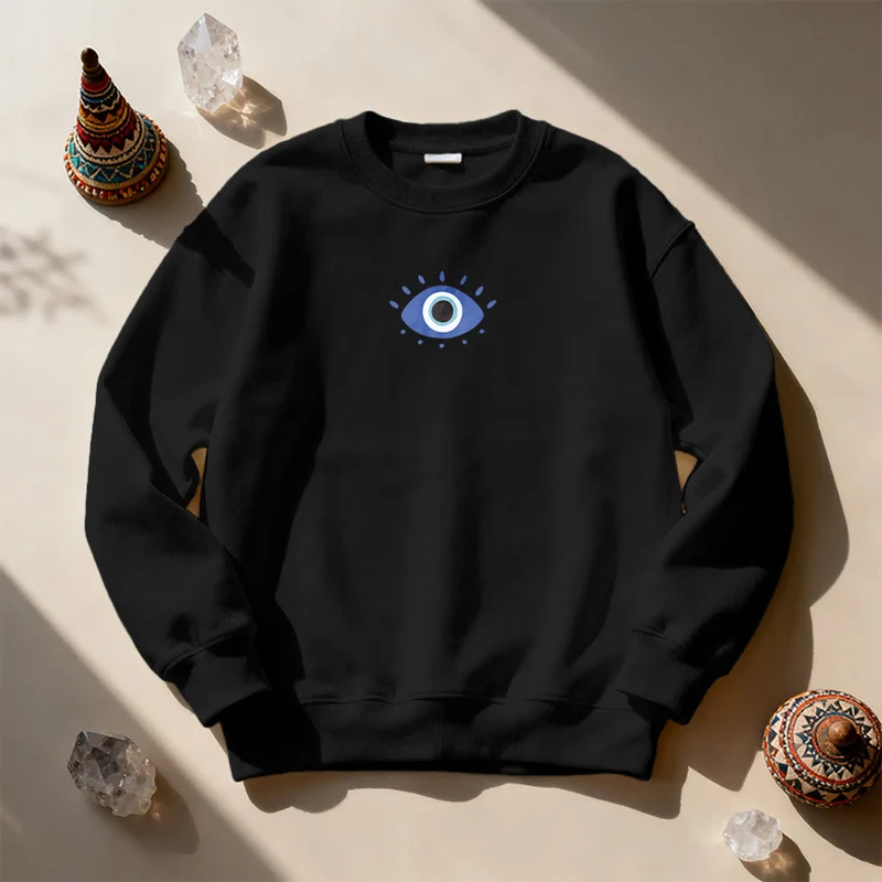 Olivenorma Trendy Demon Eye Quote Sweatshirt