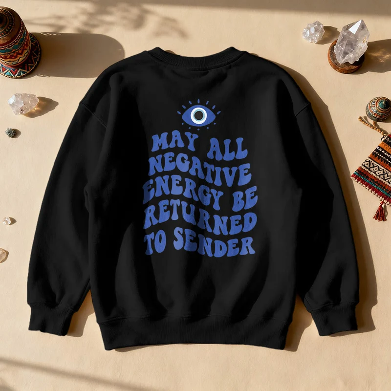 Olivenorma Trendy Demon Eye Quote Sweatshirt