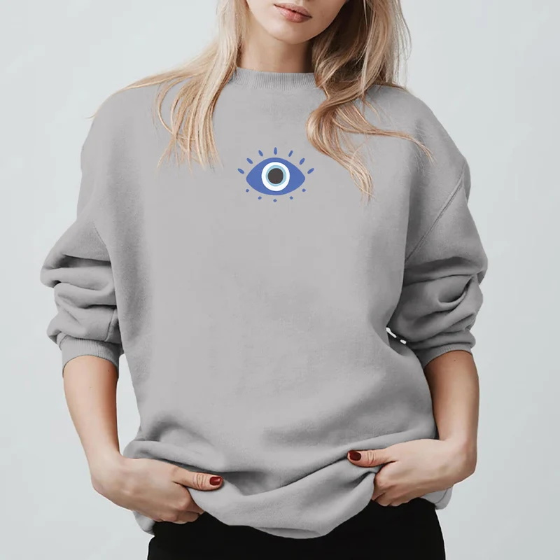 Olivenorma Trendy Demon Eye Quote Sweatshirt