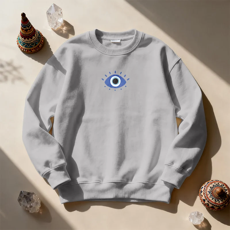 Olivenorma Trendy Demon Eye Quote Sweatshirt