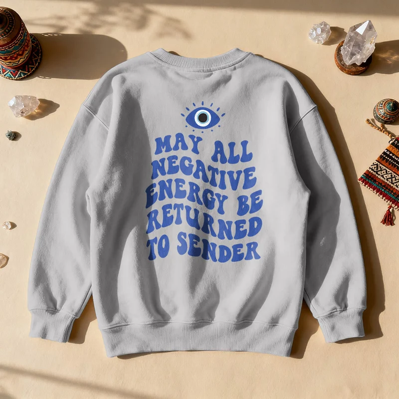 Olivenorma Trendy Demon Eye Quote Sweatshirt