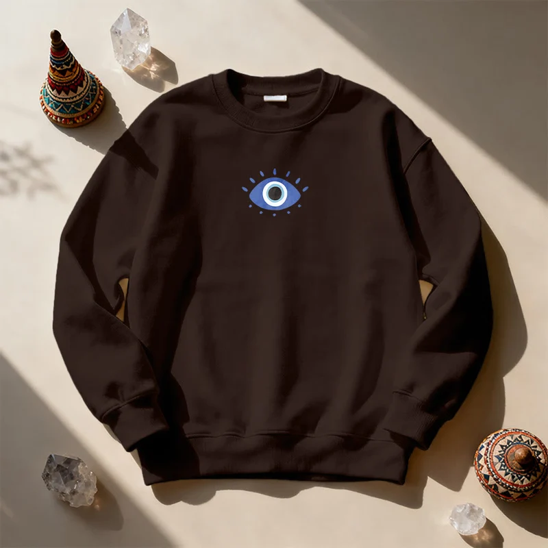 Olivenorma Trendy Demon Eye Quote Sweatshirt