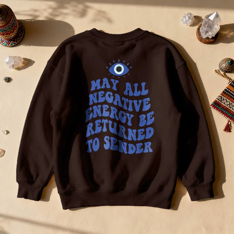 Olivenorma Trendy Demon Eye Quote Sweatshirt
