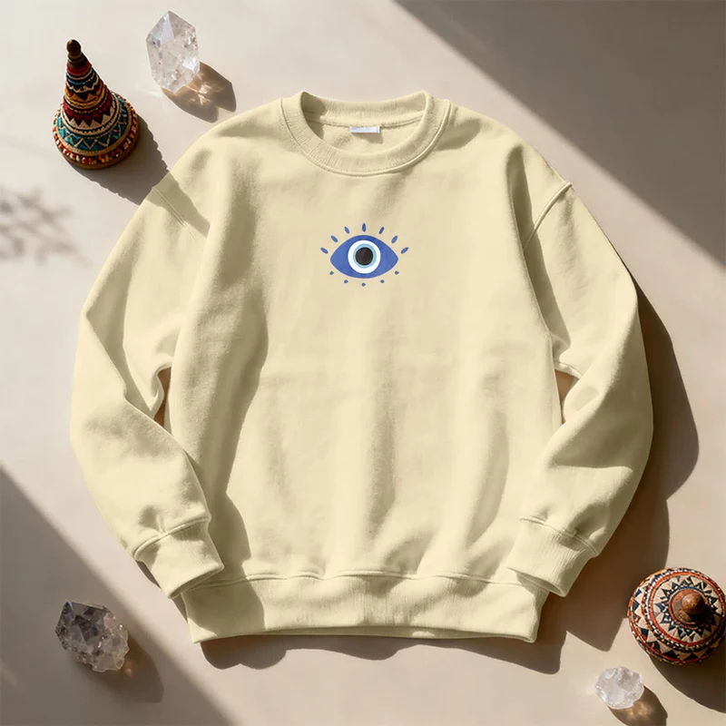 Olivenorma Trendy Demon Eye Quote Sweatshirt