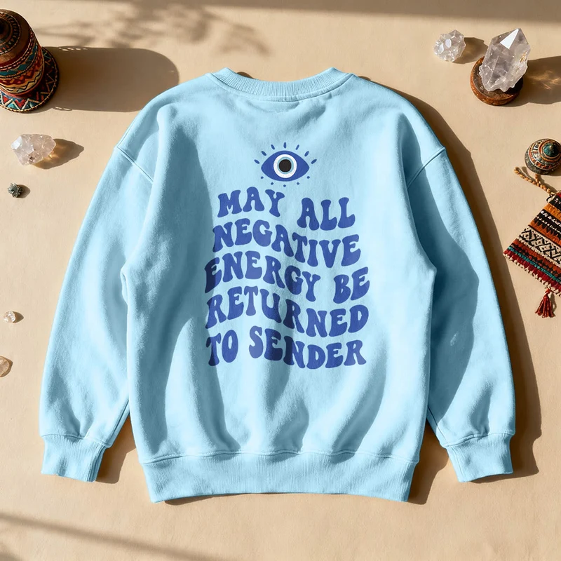 Olivenorma Trendy Demon Eye Quote Sweatshirt