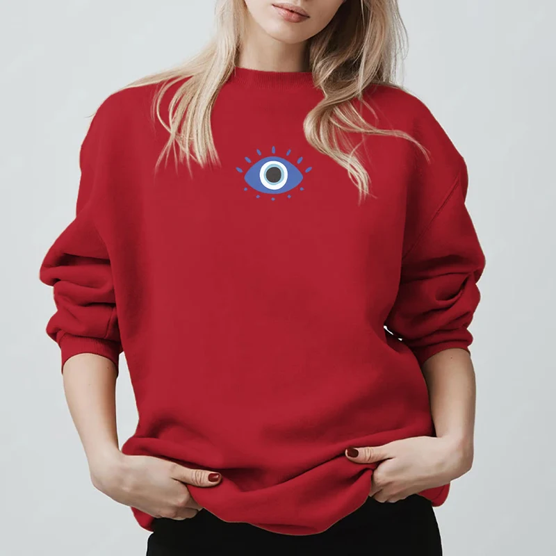 Olivenorma Trendy Demon Eye Quote Sweatshirt