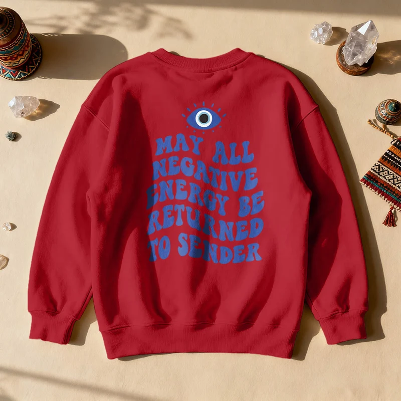 Olivenorma Trendy Demon Eye Quote Sweatshirt