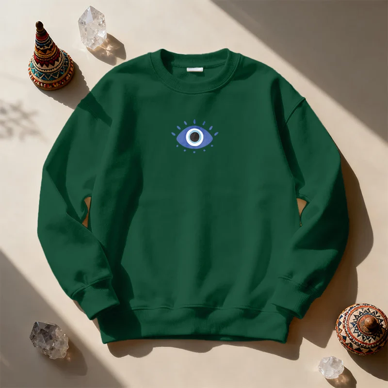 Olivenorma Trendy Demon Eye Quote Sweatshirt