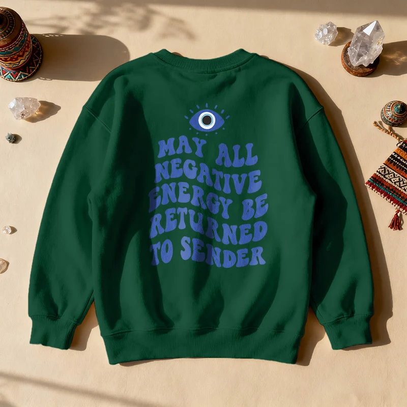Olivenorma Trendy Demon Eye Quote Sweatshirt