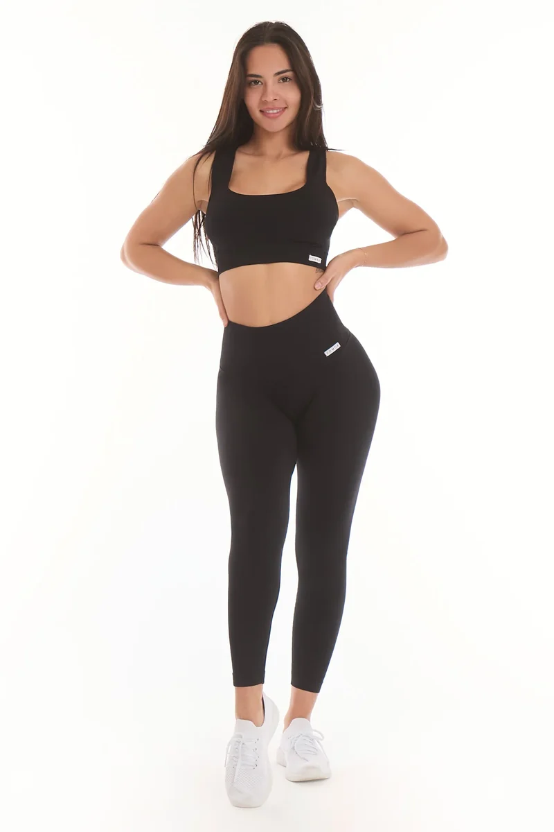 Completo Soft Push Up Onyx Nero (Top + Leggings)