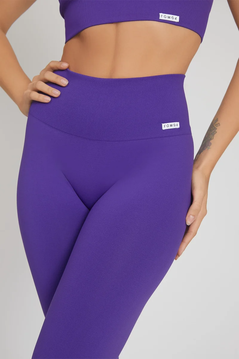 Leggings Basic Fascione Alto Viola