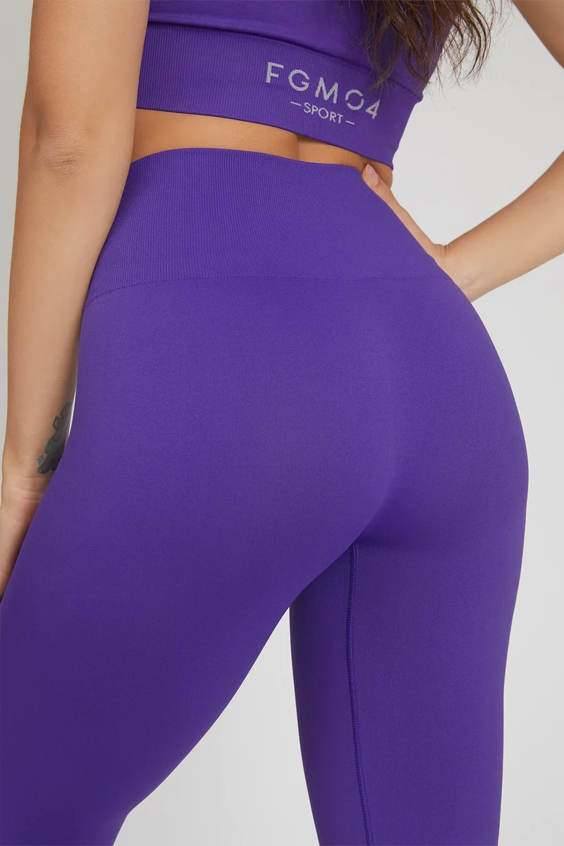 Leggings Basic Fascione Alto Viola