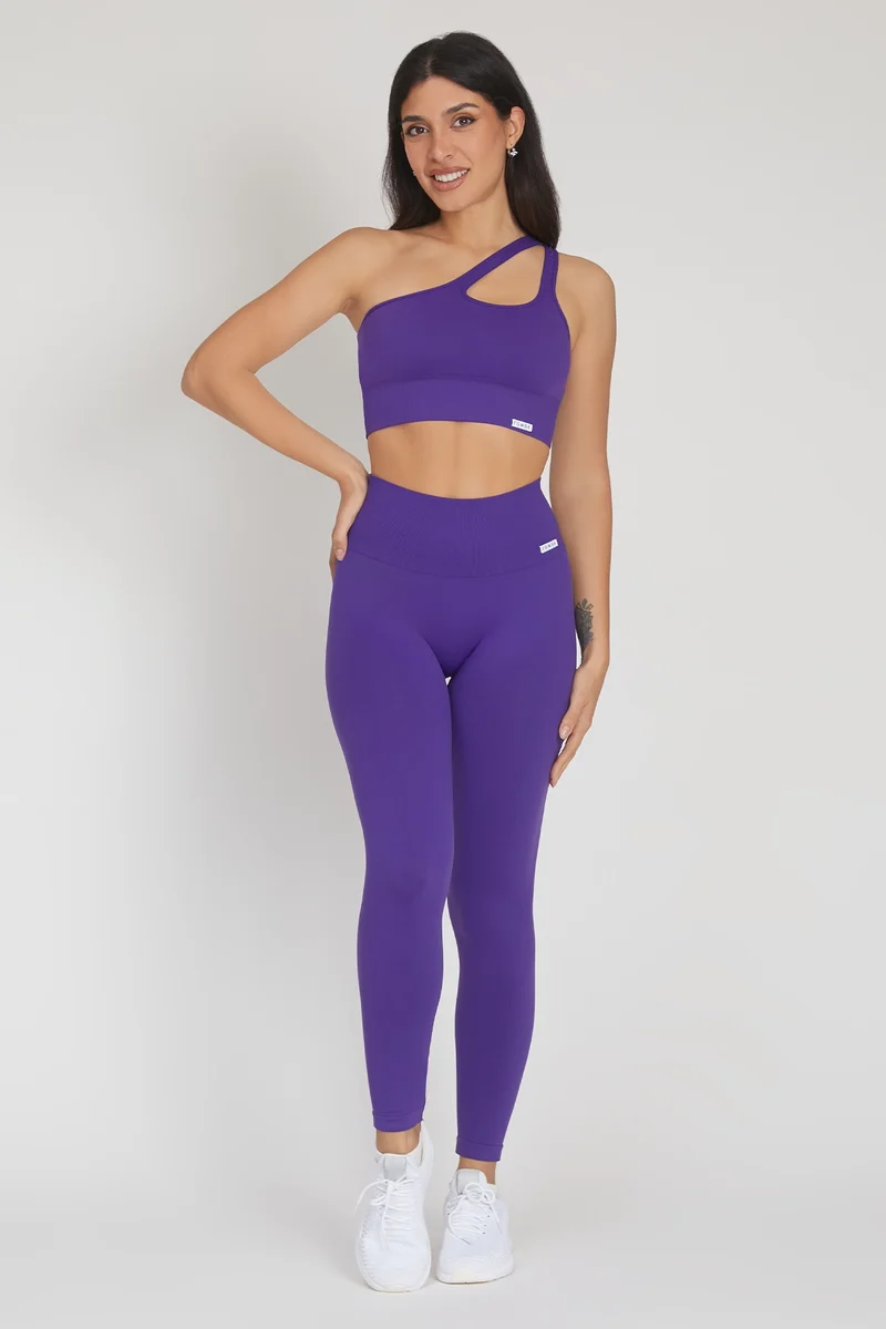 Leggings Basic Fascione Alto Viola