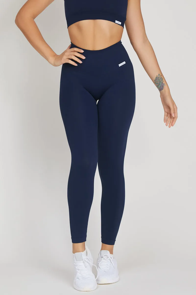 Leggings Basic Fascione Alto Blu Notte
