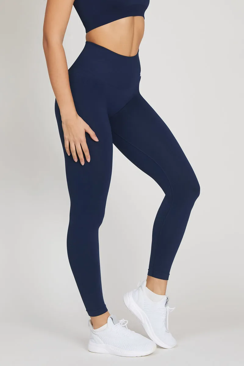 Leggings Basic Fascione Alto Blu Notte