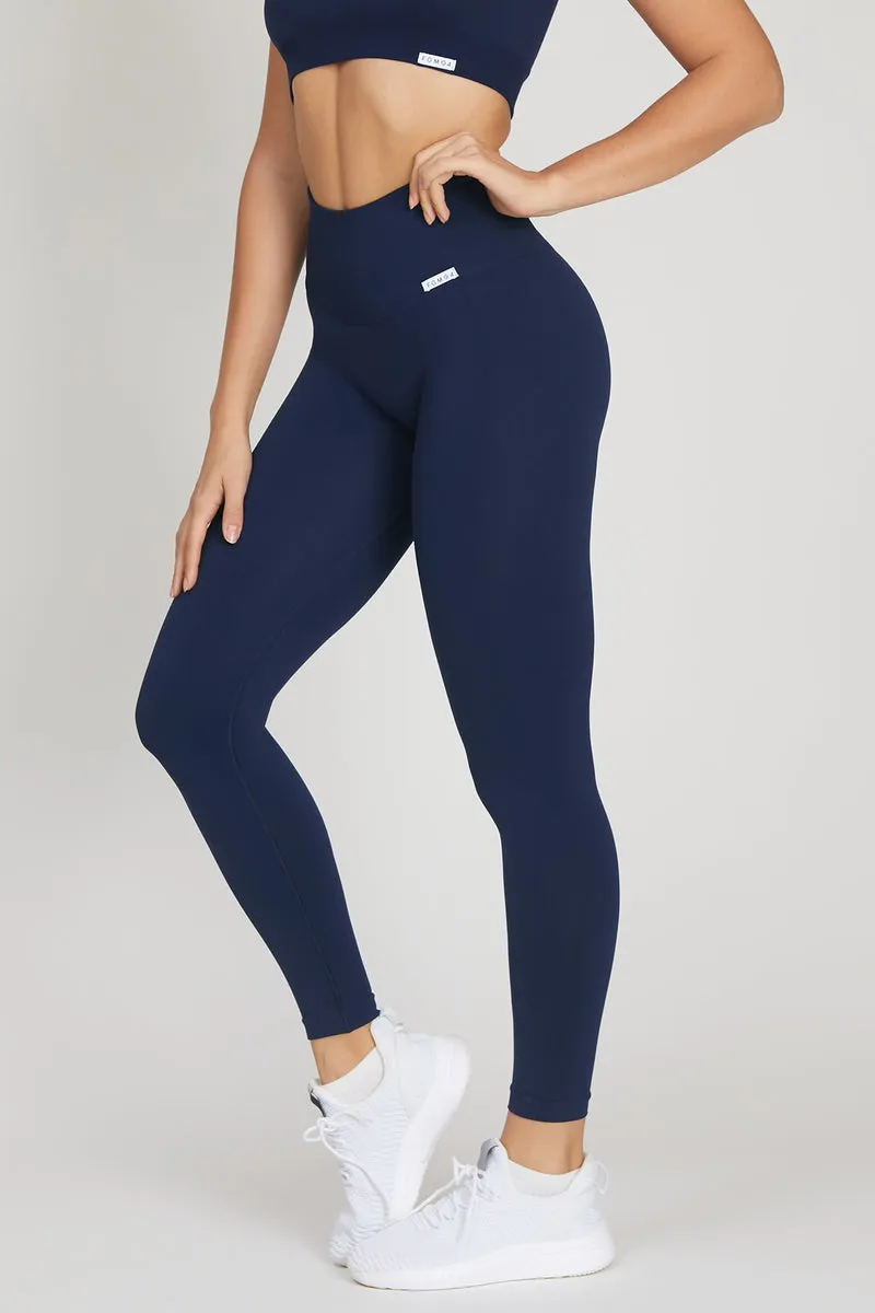 Leggings Basic Fascione Alto Blu Notte