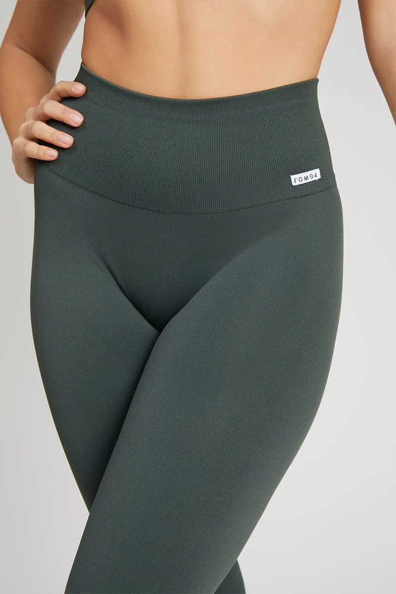 Leggings Basic Fascione Alto Coal Green