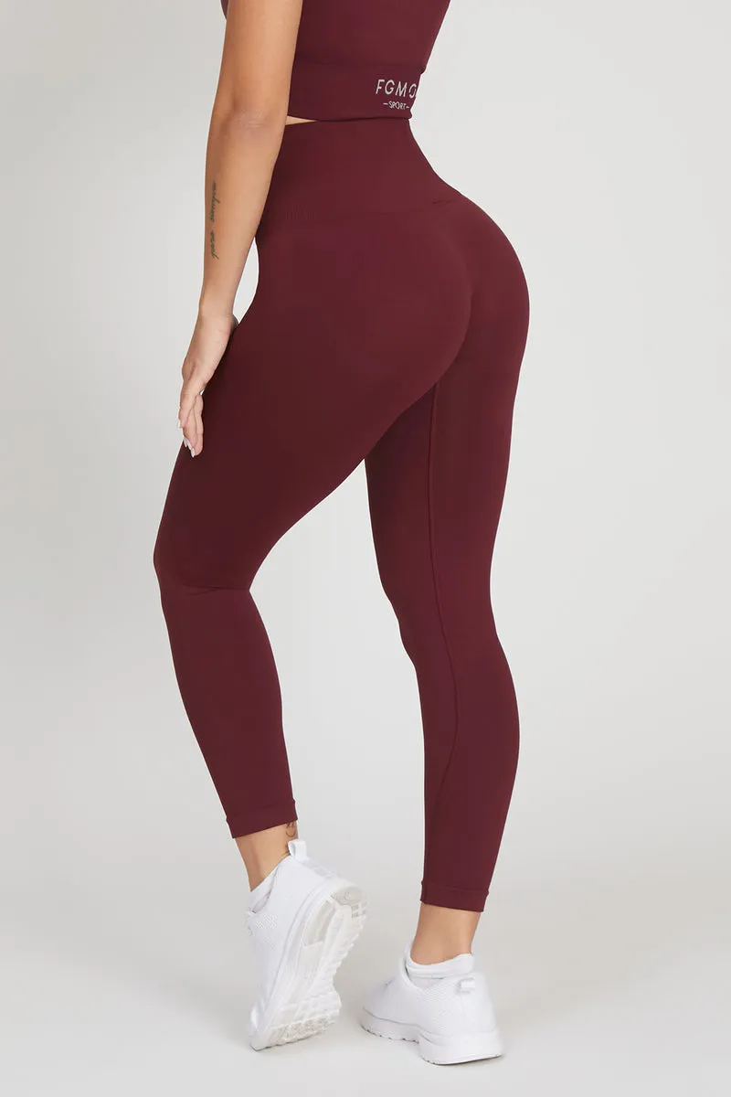 Leggings Basic Fascione Alto Merlot
