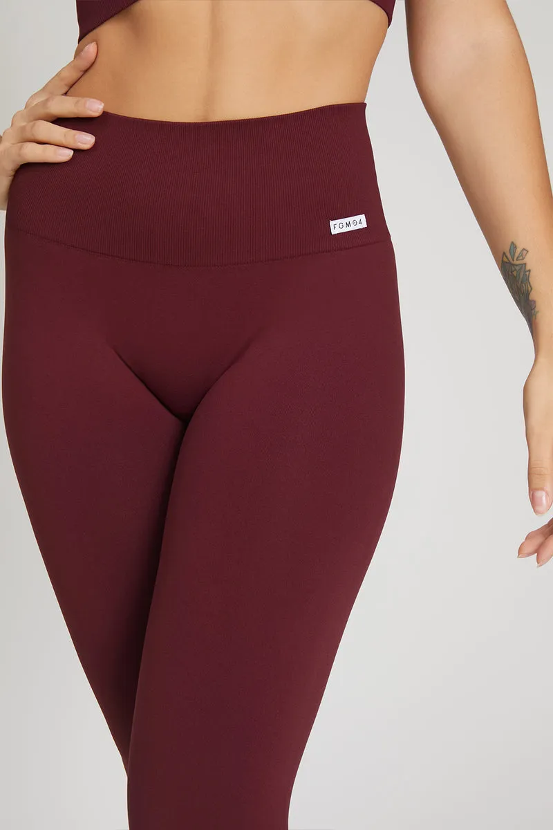 Leggings Basic Fascione Alto Merlot