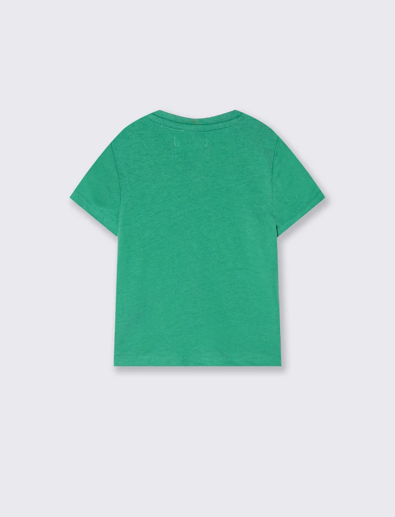 T shirt estiva girocollo manica corta - Verde mela