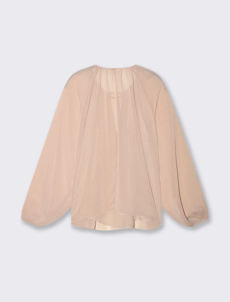 Blusa manica ampia e raglan elegante - Beige grano