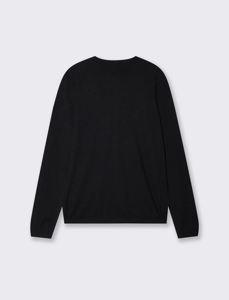 Cardigan Lungo con Bordino Lurex - Nero