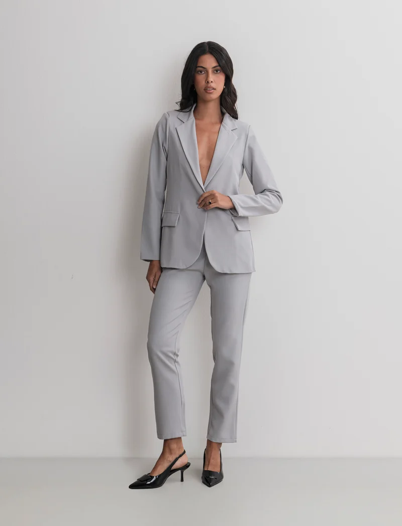 BLAZER MONOPETTO - Grigio